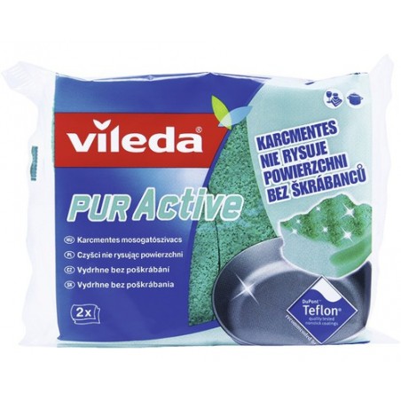 Houbička Vileda Pur Active na nádobí teflon 2 kusy